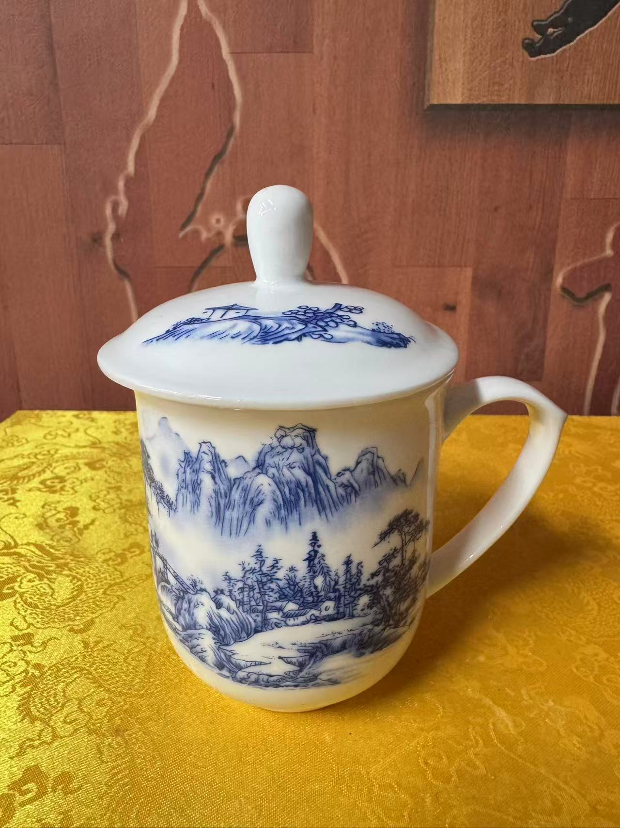 景德镇高温青花主人客杯