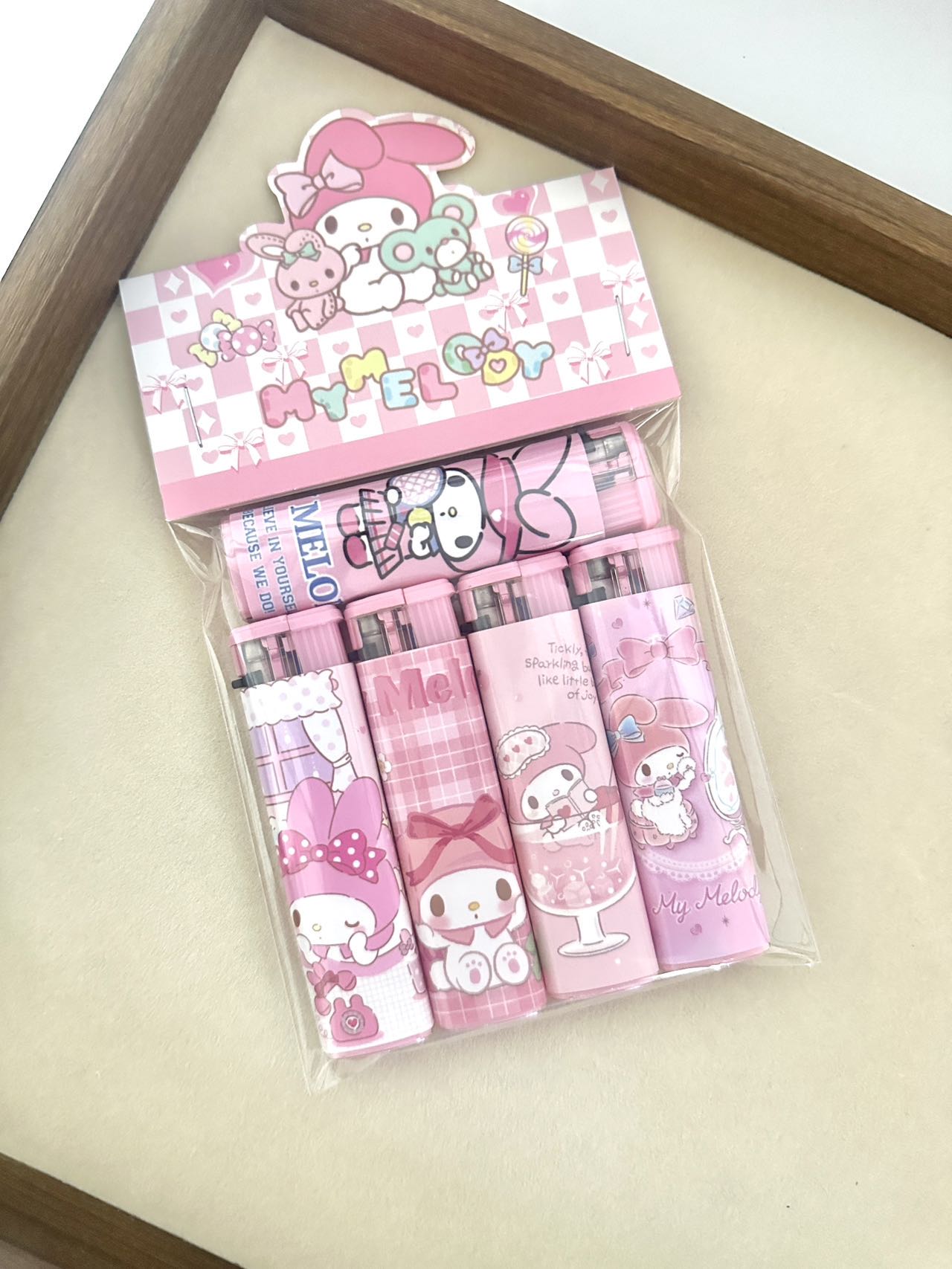 少女心美乐蒂新款创意粉色火机防风粗支款生日礼物