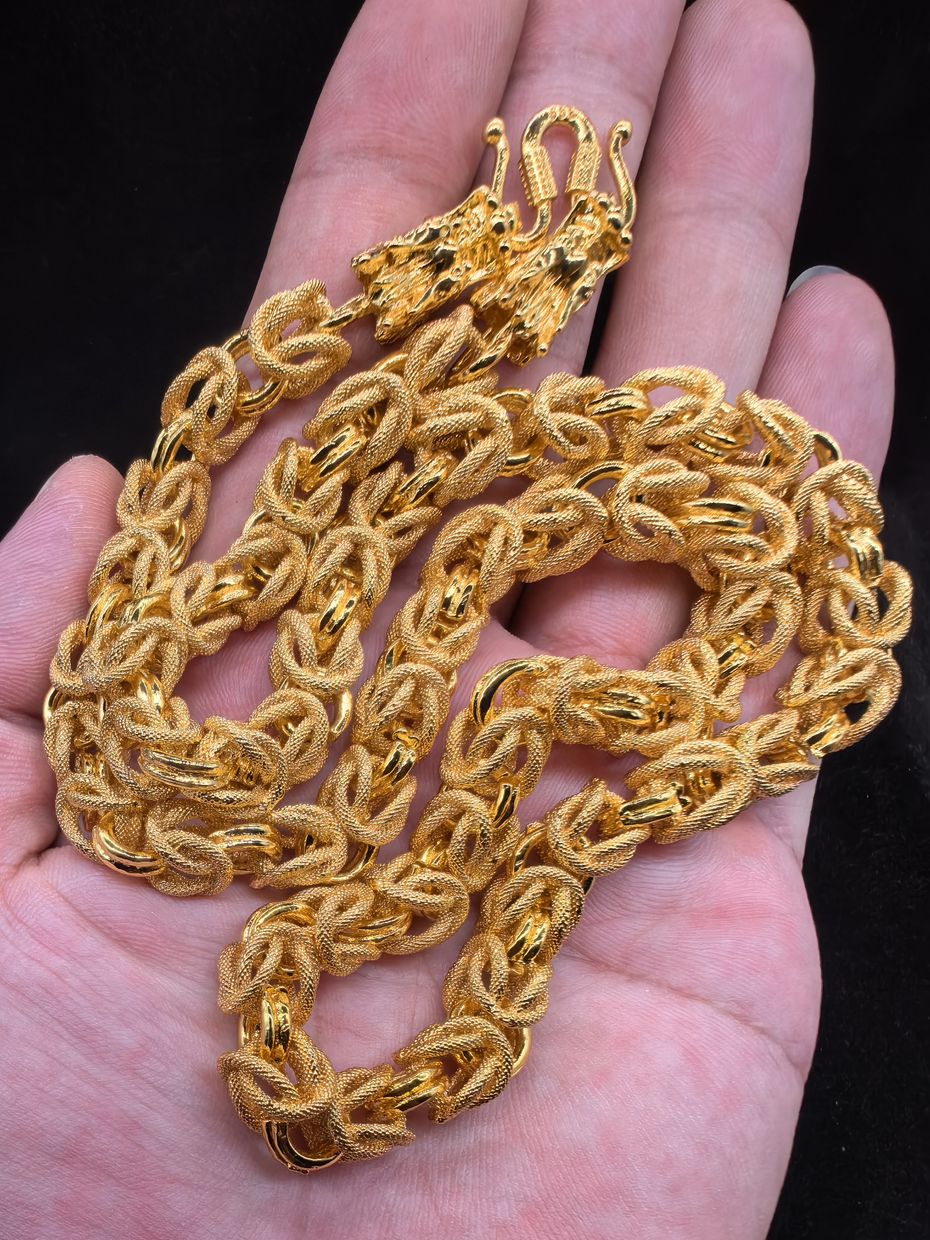 Y55-云尚精工霸气龙头项链