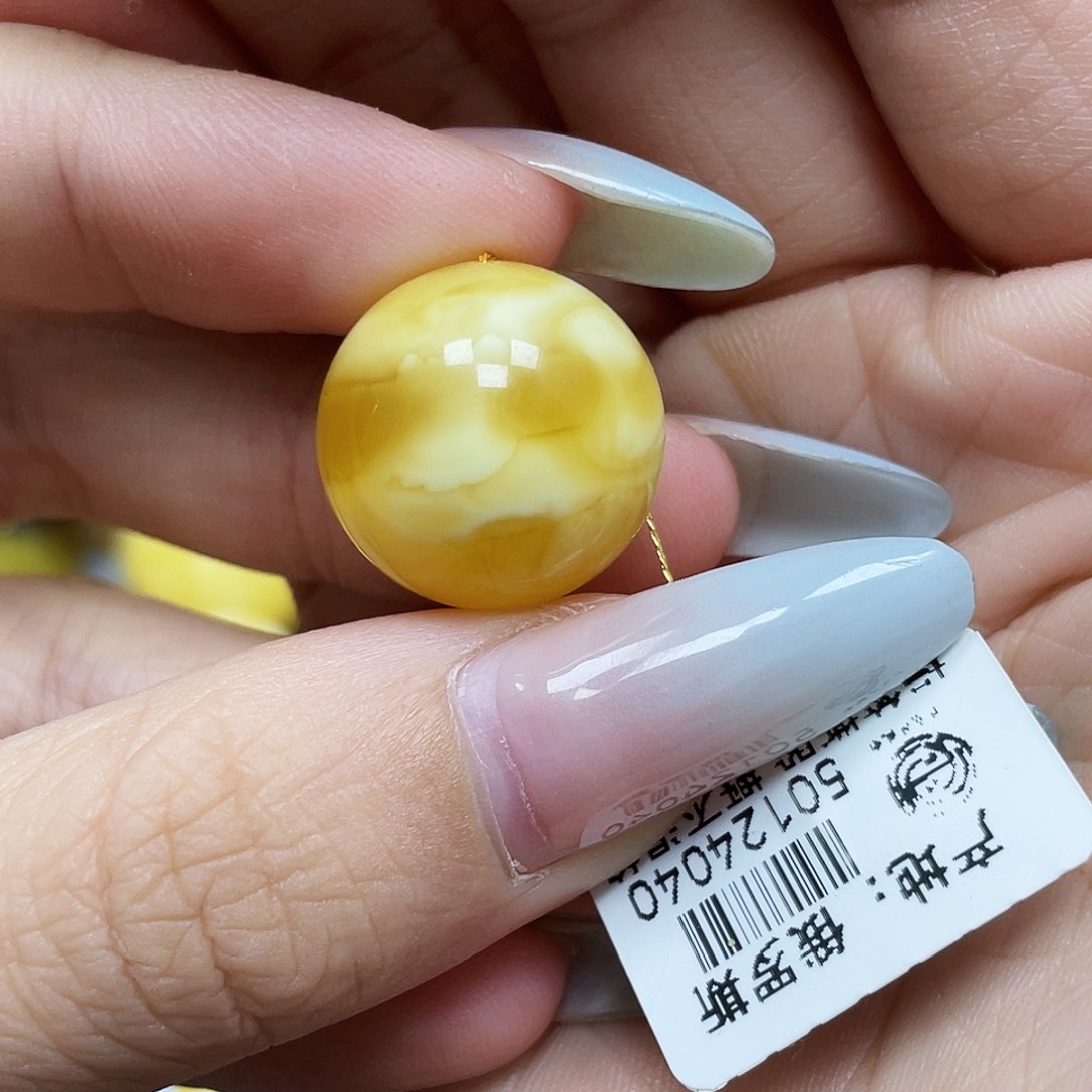 未镶嵌琥珀珠宝奇石18.6mm