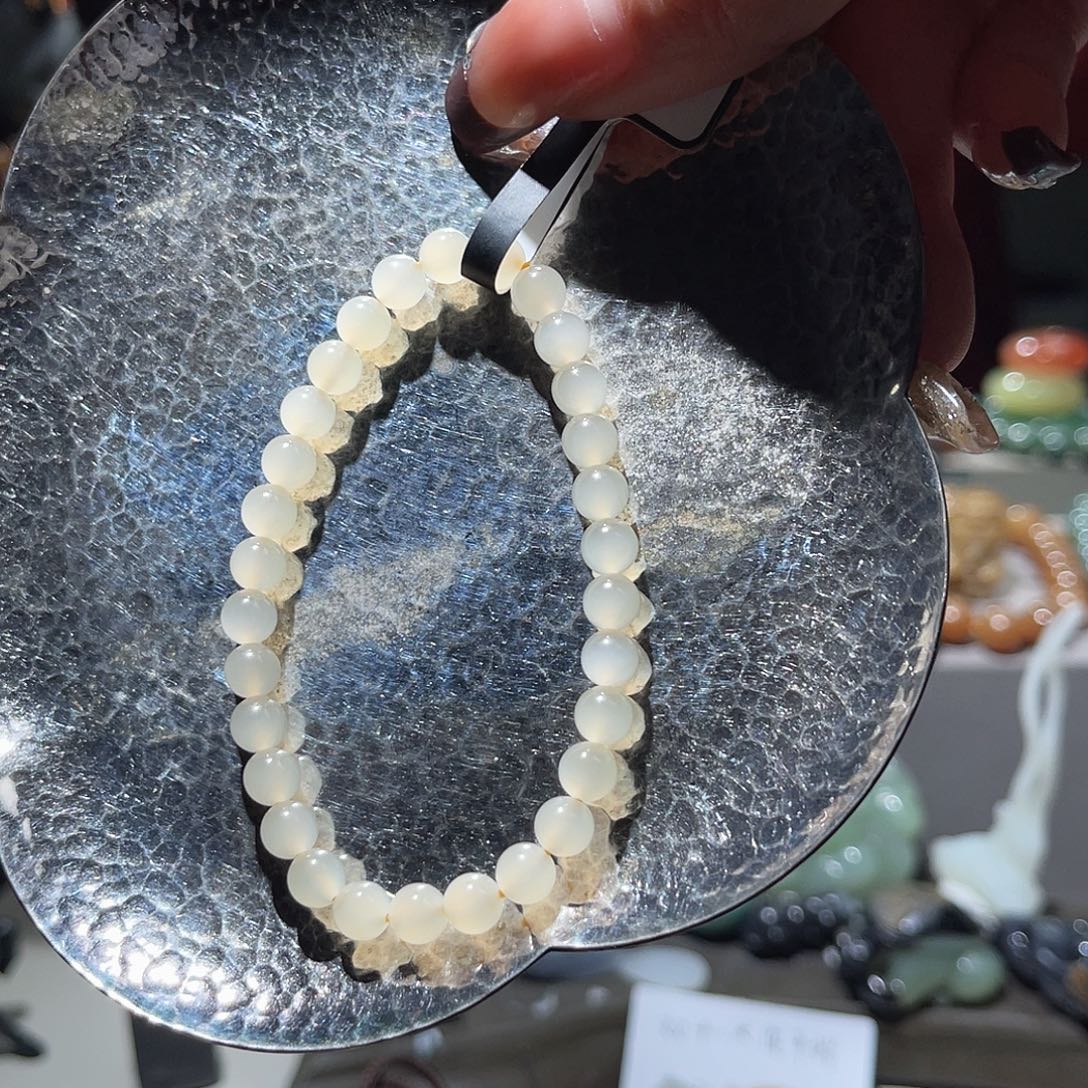 和田玉未镶嵌手链净体蜂蜜水手链