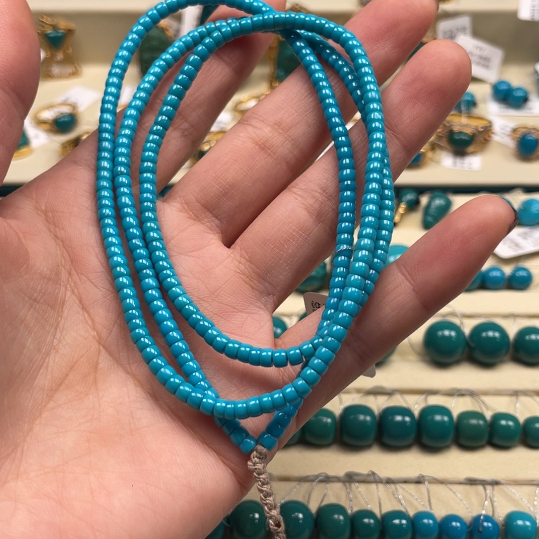 未镶嵌绿松石珠宝奇石直切108尺寸3.5