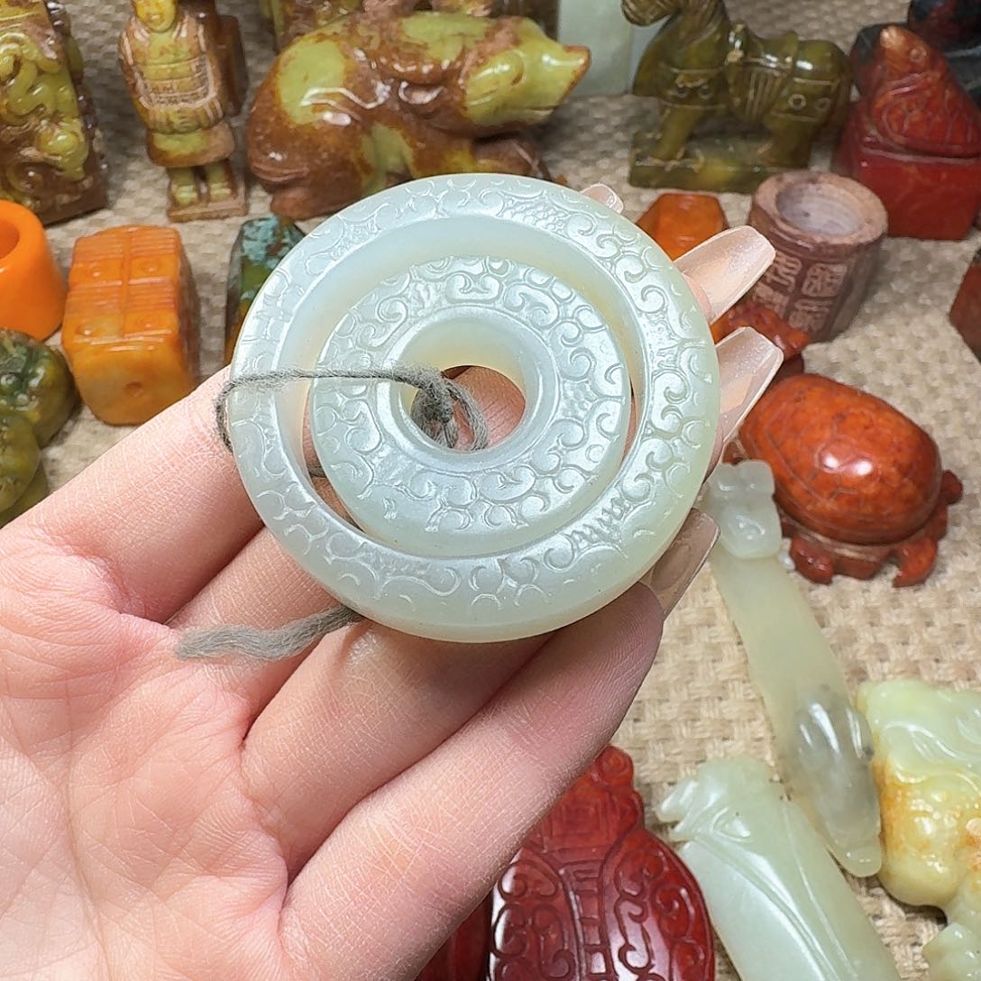 白玉菩提手串挂件