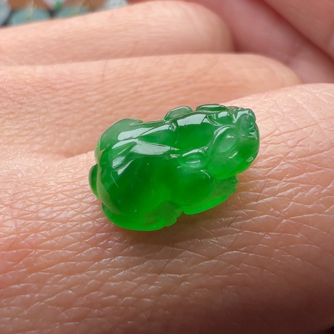 翡翠颈饰未镶嵌貔貅10.5