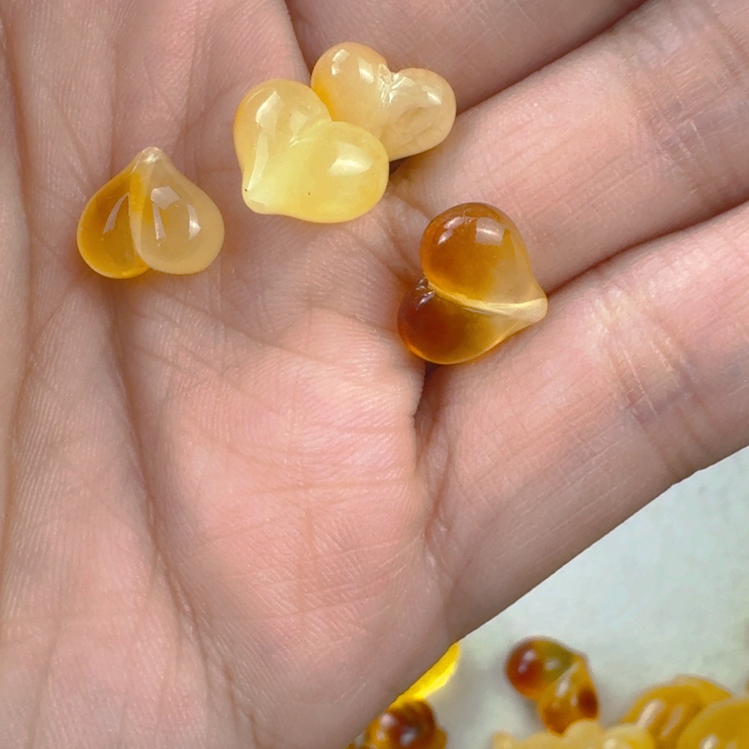 蜜蜡未镶嵌珠宝奇石全品小配饰四个