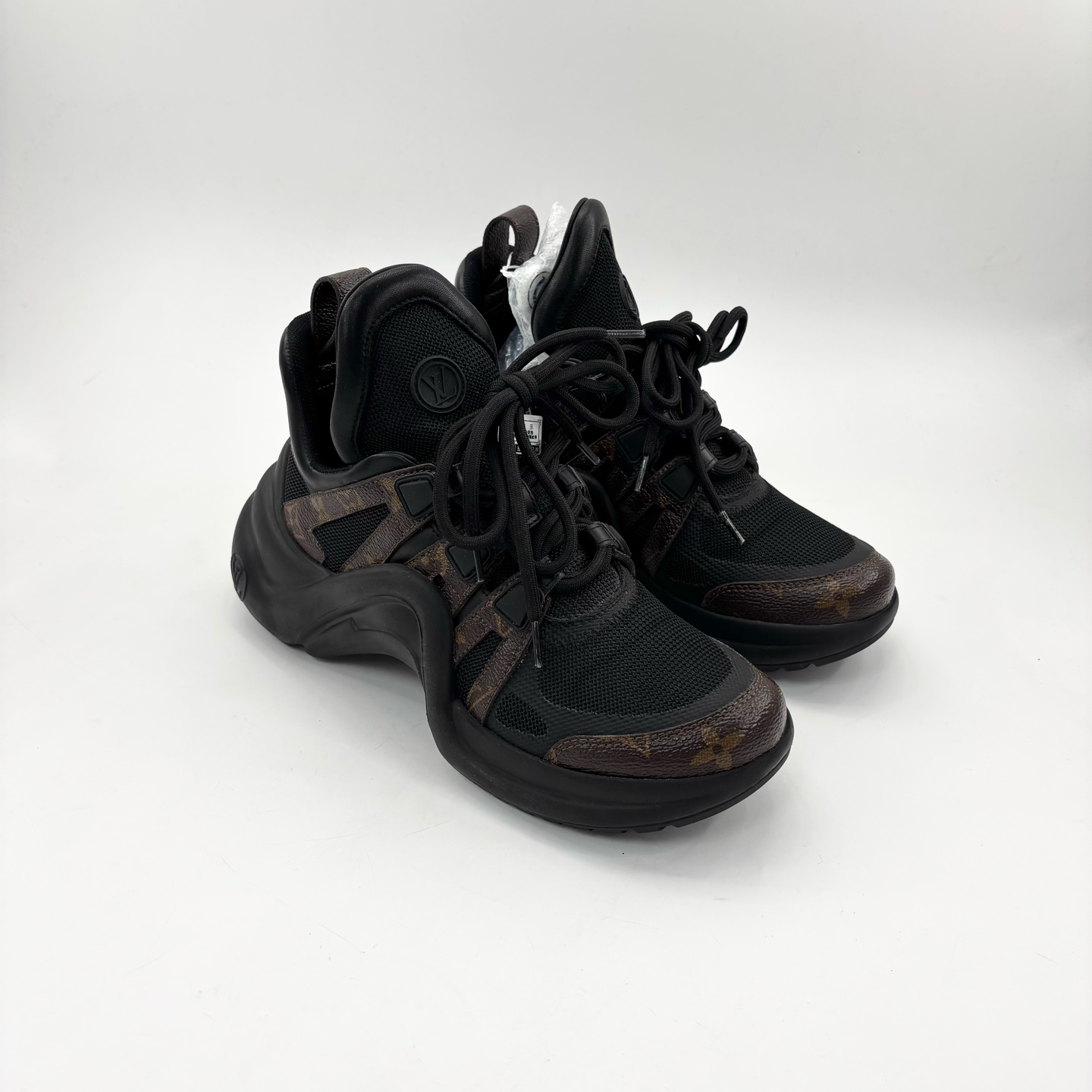 95新 LouisVuitton/路易威登 35.5/37/38.5码黑老花拱桥老爹鞋