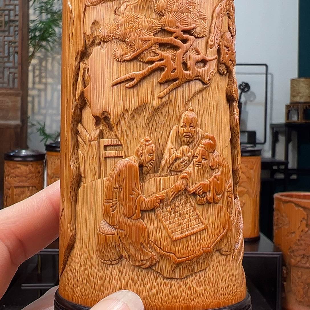 竹旗开得胜茶叶罐