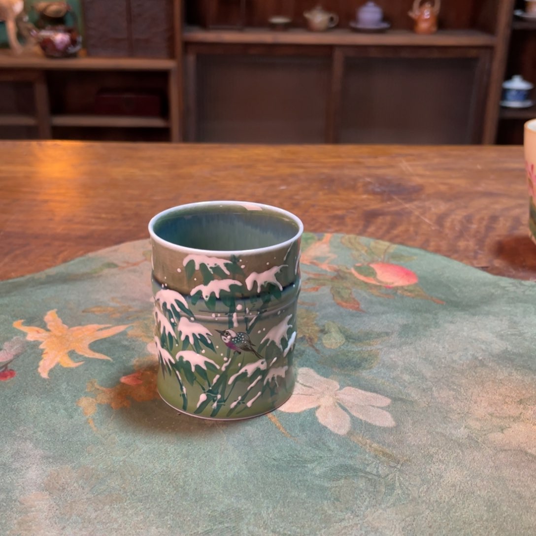 柴烧纯手工手绘陶瓷