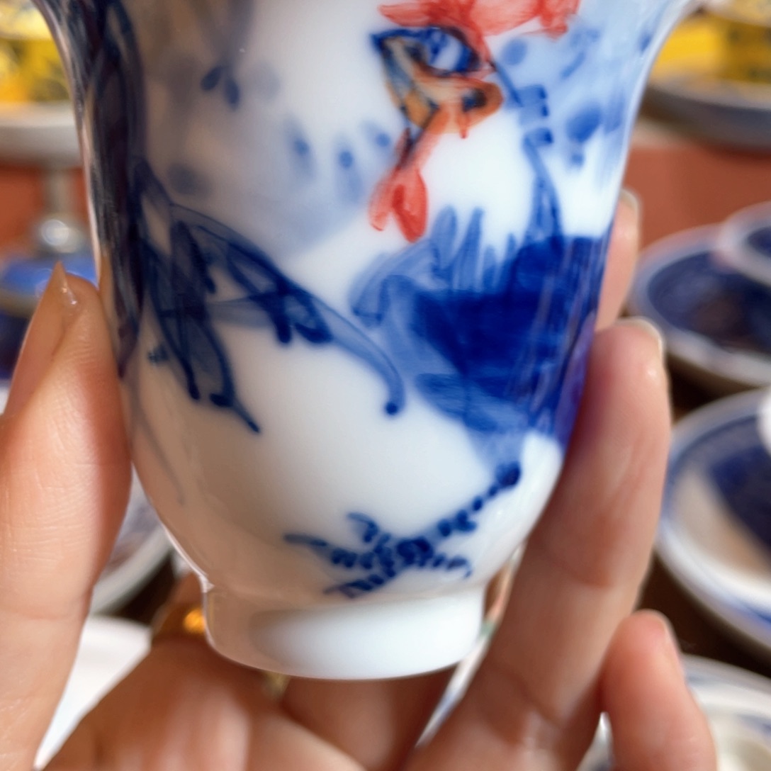 瓷片景德镇陶瓷公鸡主人杯