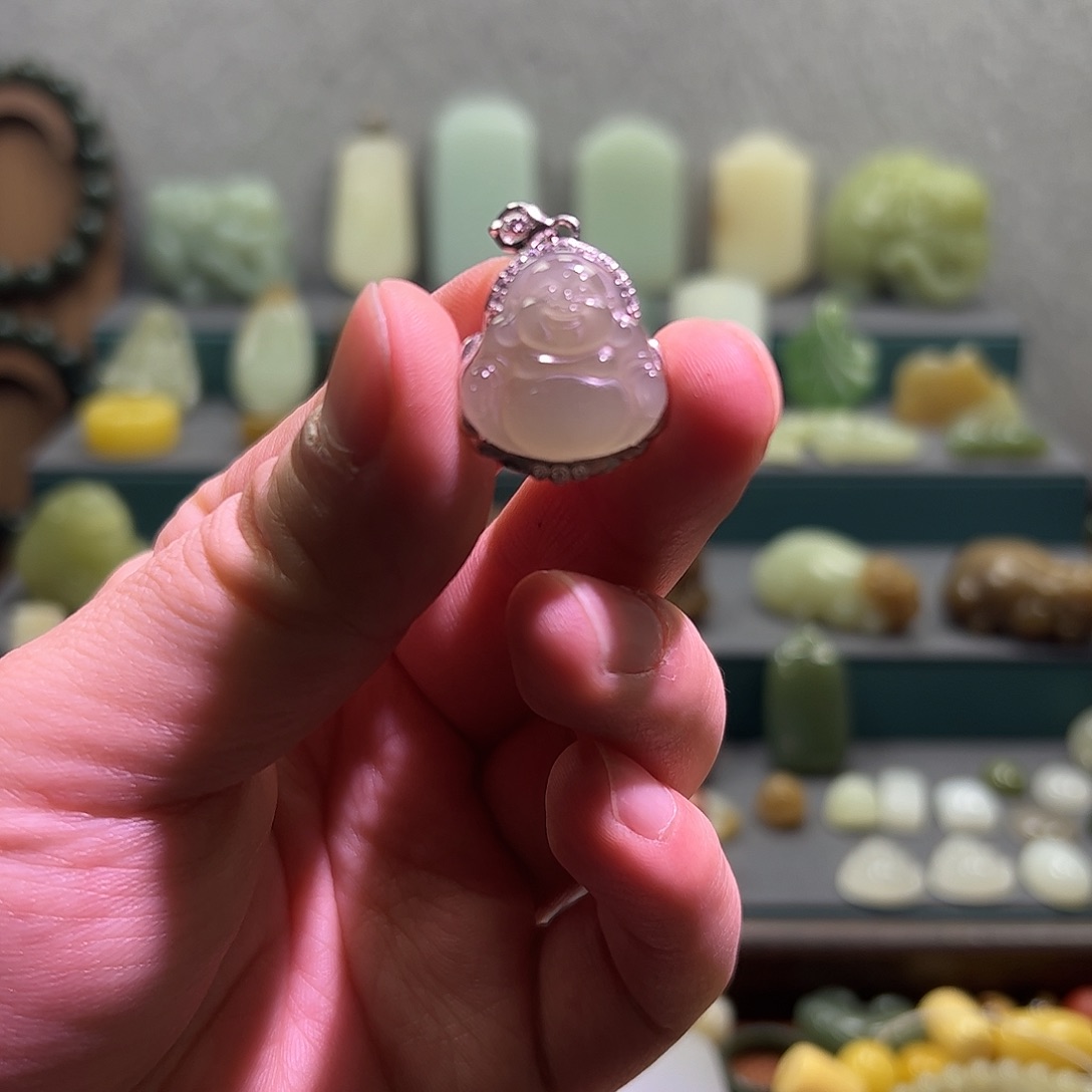 和田玉银S925镶嵌颈饰