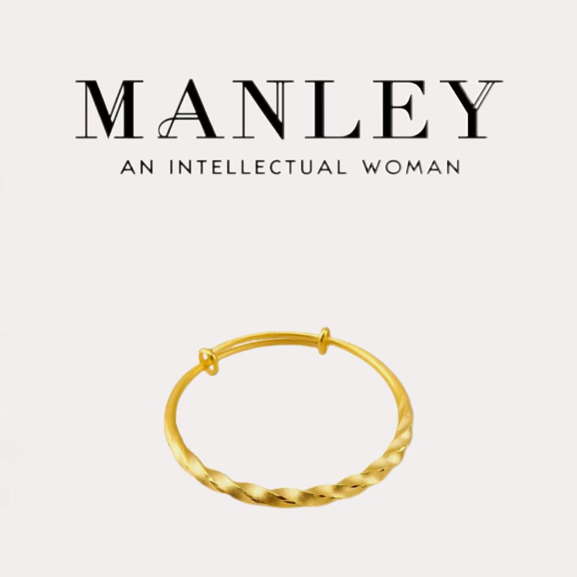 铜合金手镯 手镯扭转乾坤拉丝推拉镯子经典麻花手环送老婆礼物