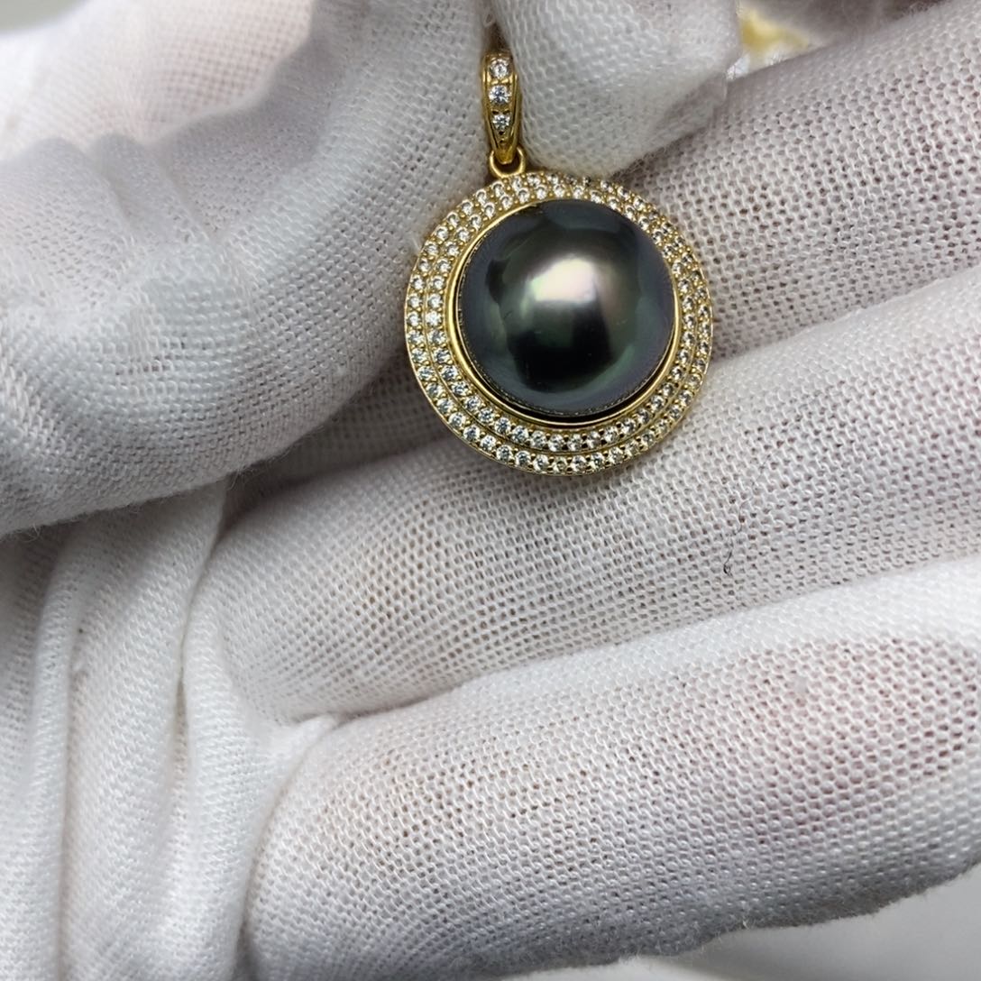 海水珍珠颈饰银S925镶嵌周***舞