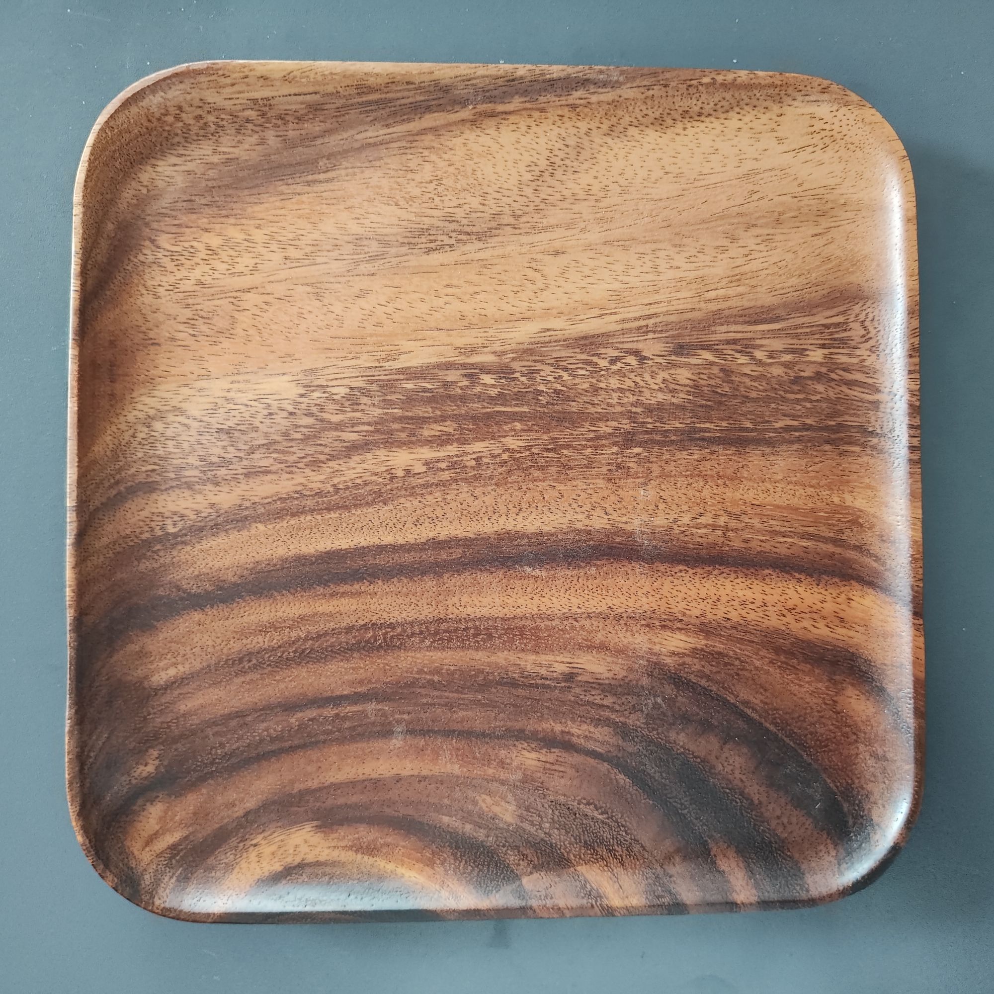 南美胡桃木正方盘25*25*2CM清仓甩微微微瑕