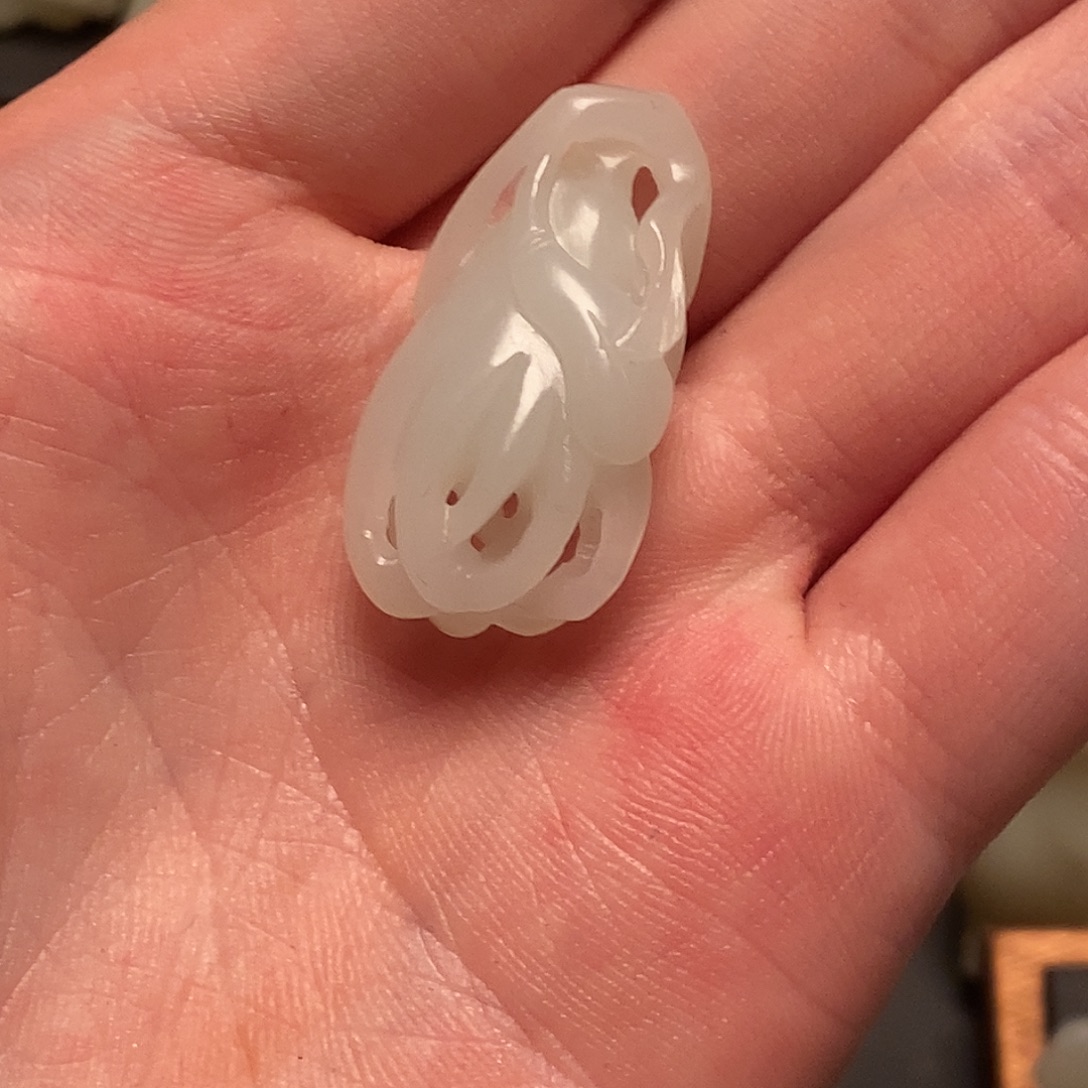 科***8和田玉未镶嵌挂件