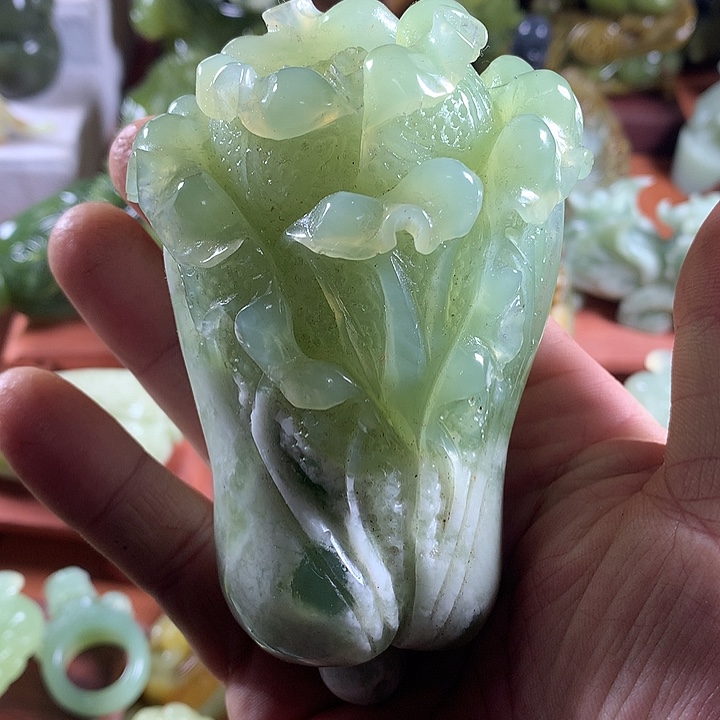 岫玉手把件未镶嵌