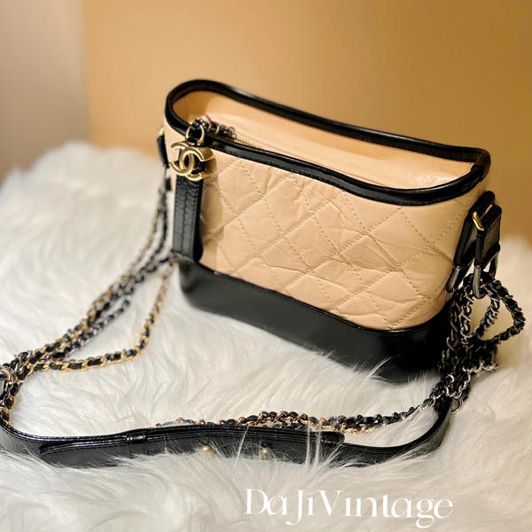 大吉中古/Chanel香奈儿奶茶流浪小号斜挎包