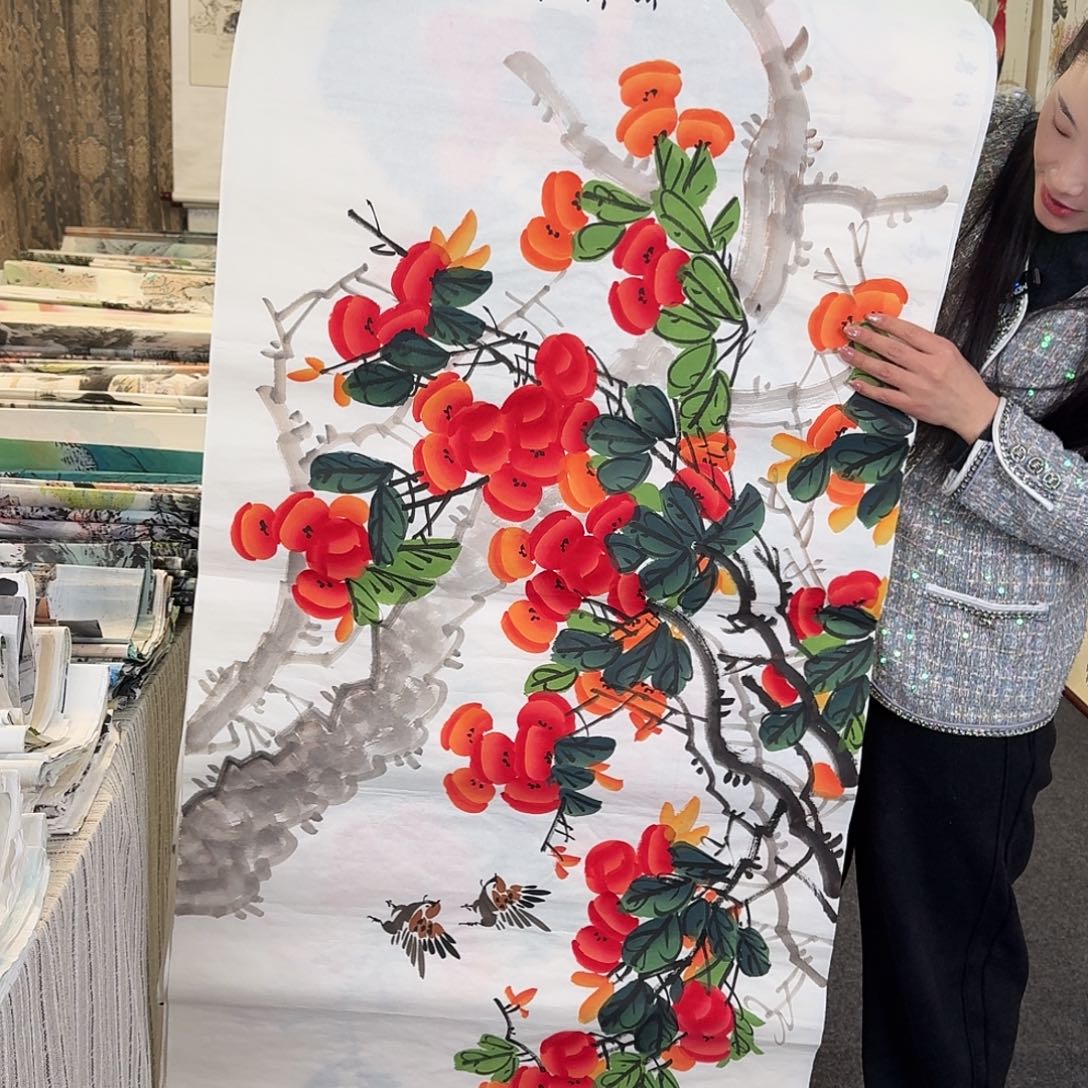 纯手绘国画作品好看四尺