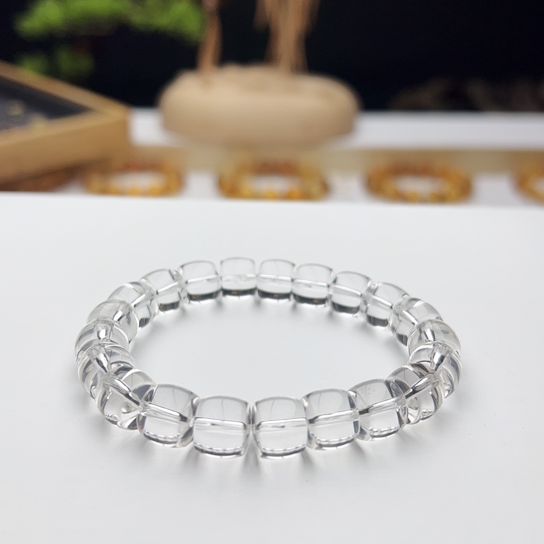 手链水晶未镶嵌白水晶直切10mm+双A