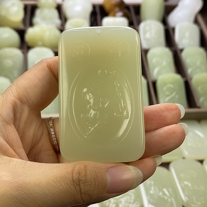 昆仑石双面牛守护神
