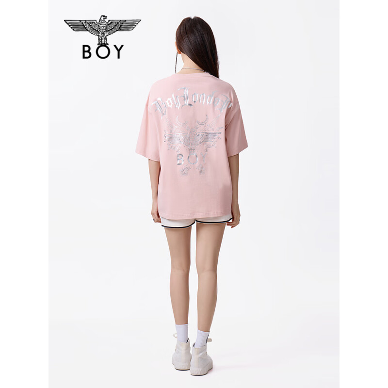 BOY LONDON新款夏季男女同款烫金朋克高街时尚潮牌短袖T恤N01805