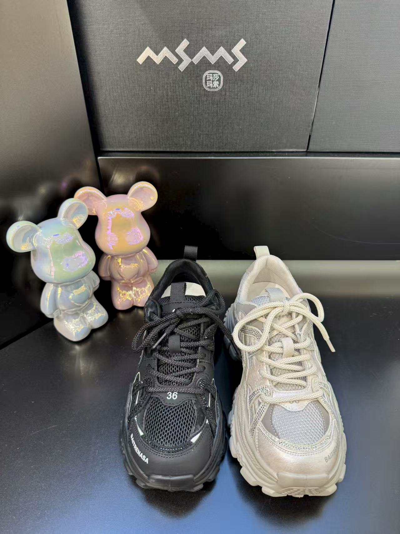 【玛莎玛索】28-392秋季新款网面透气时尚百搭厚底老爹鞋椰子鞋