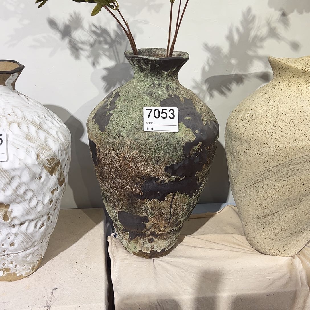 瓶7053高35口6陶瓷花瓶无孔