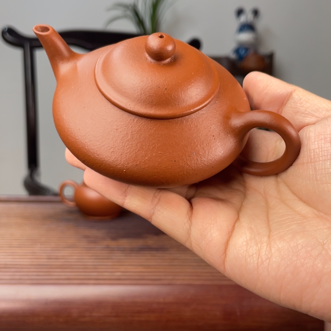 朱泥茶壶老朱泥水扁120cc