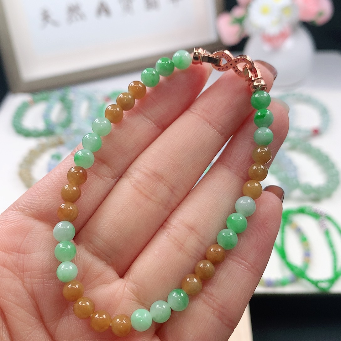 翡翠未镶嵌手链5mm