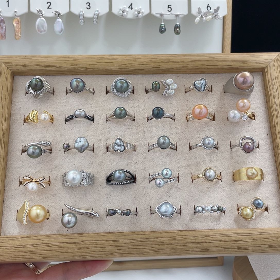 海水珍珠戒指银S925镶嵌