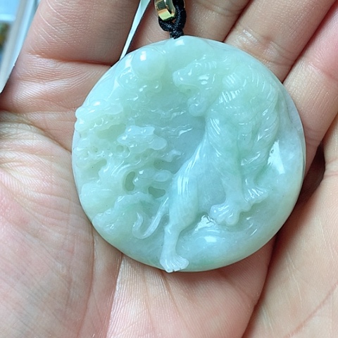 翡翠颈饰未镶嵌天然缅甸翡翠a货