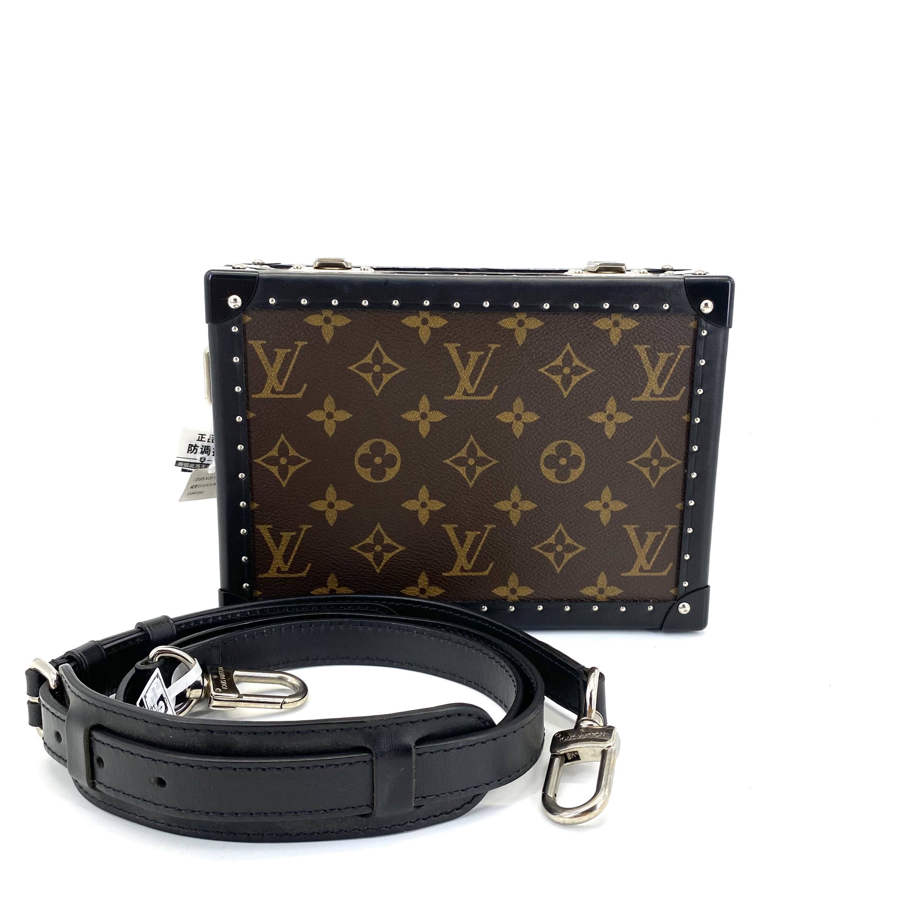 99新 LouisVuitton/路易威登 棕老花Box小硬箱盒子包 尺寸24/16