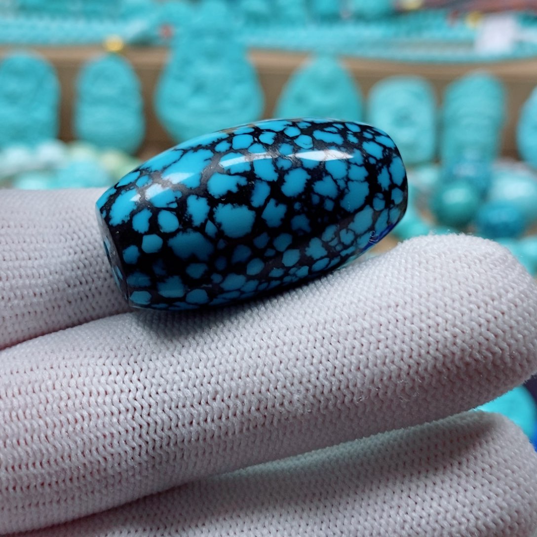 绿松石珠宝奇石未镶嵌飞**人