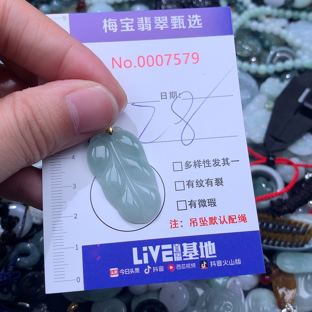 翡翠未镶嵌颈饰4689