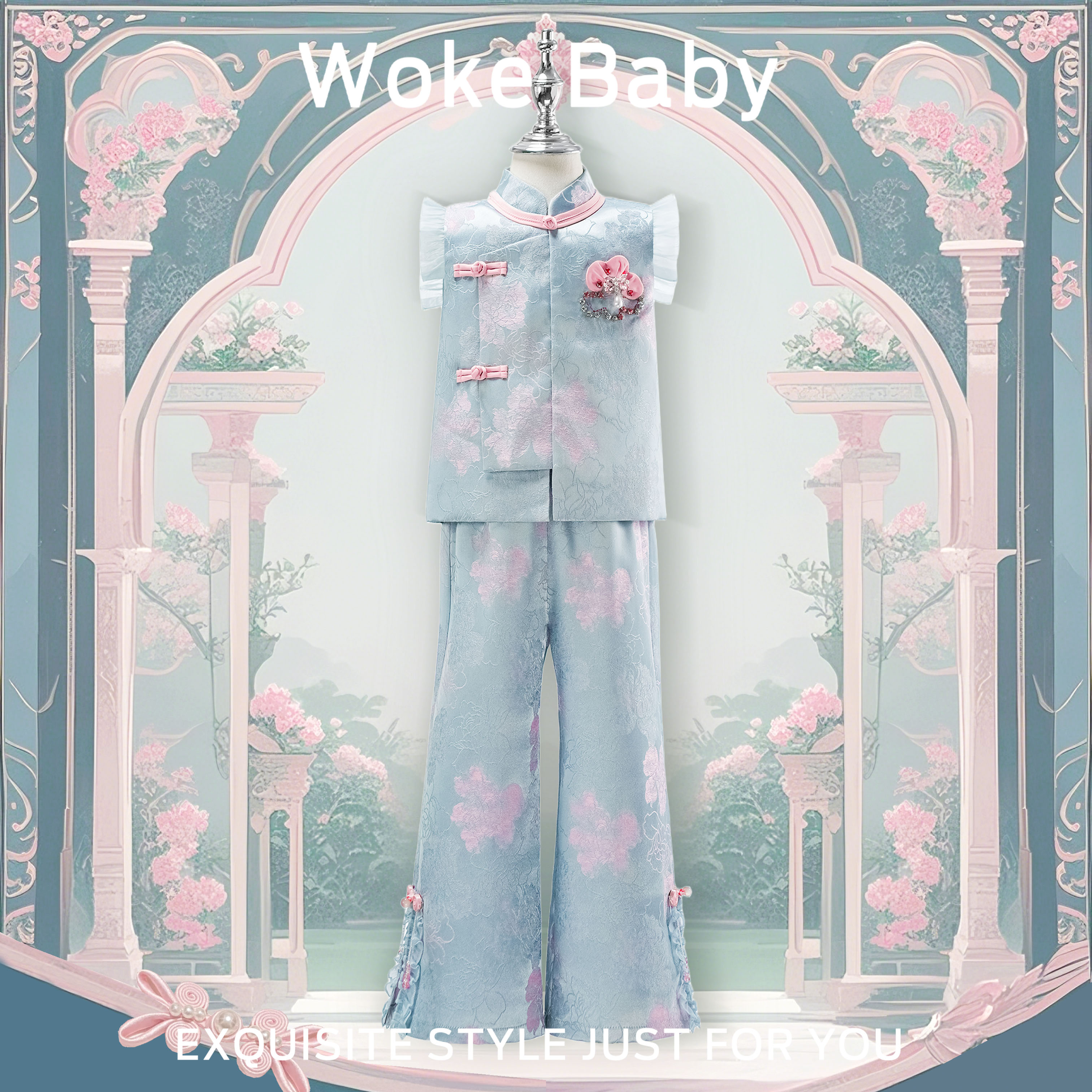 女童2025夏季新款上衣汉服儿童古风裤子M5366