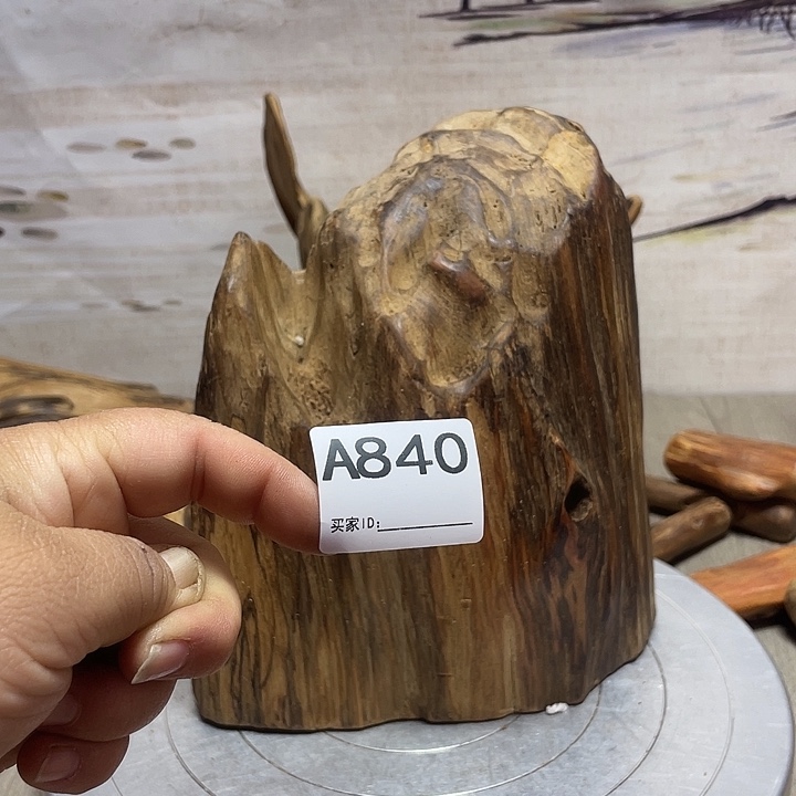 王***3木直播间木质摆件