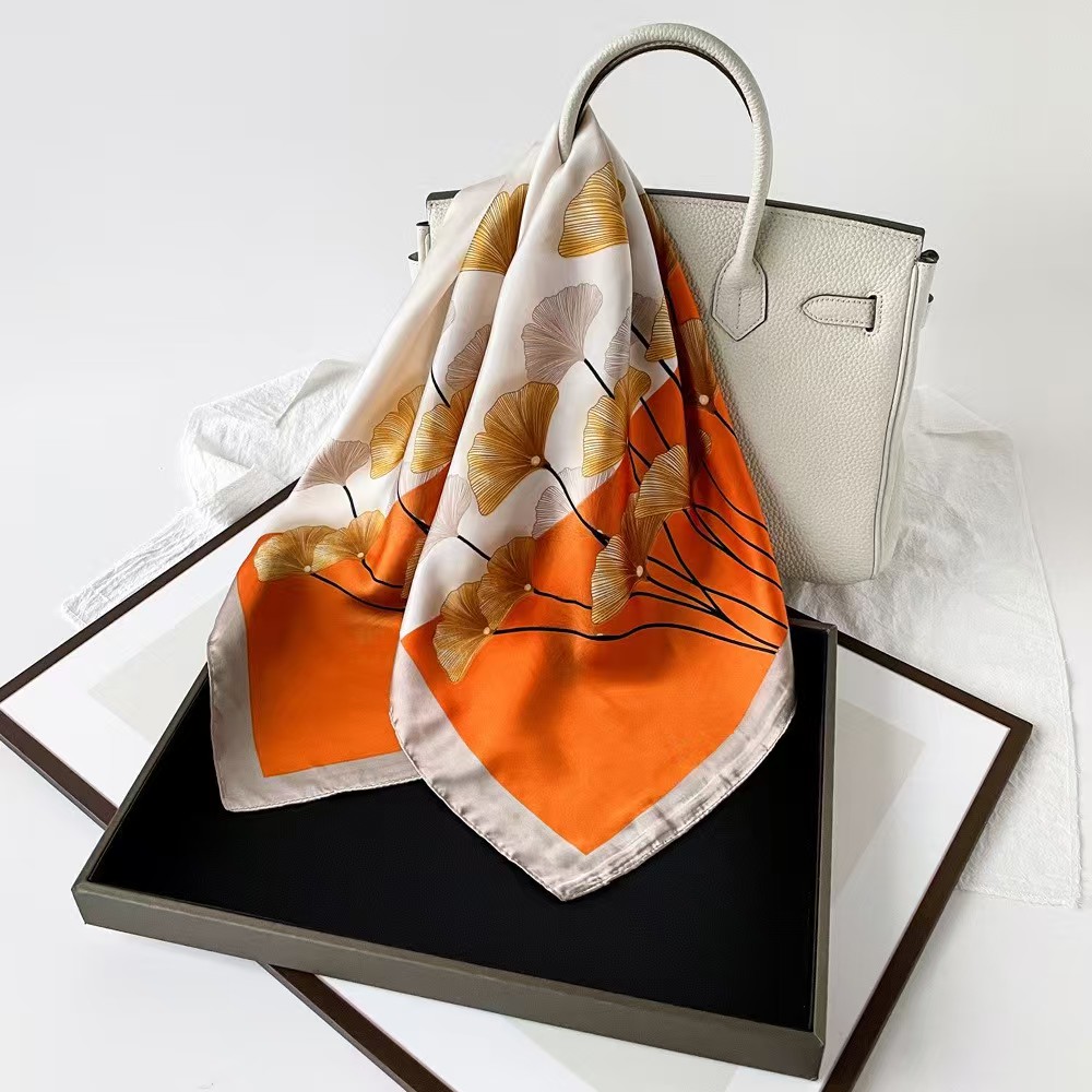 SJ165 金叶雅韵 70*70左右 丝巾/围巾