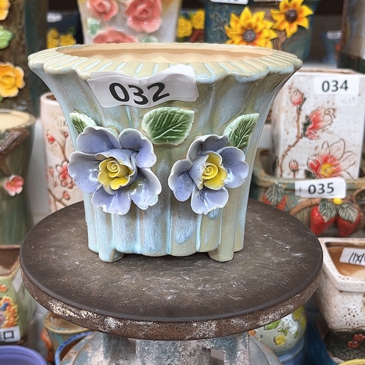 紫砂花盆粗陶材质多肉花盆