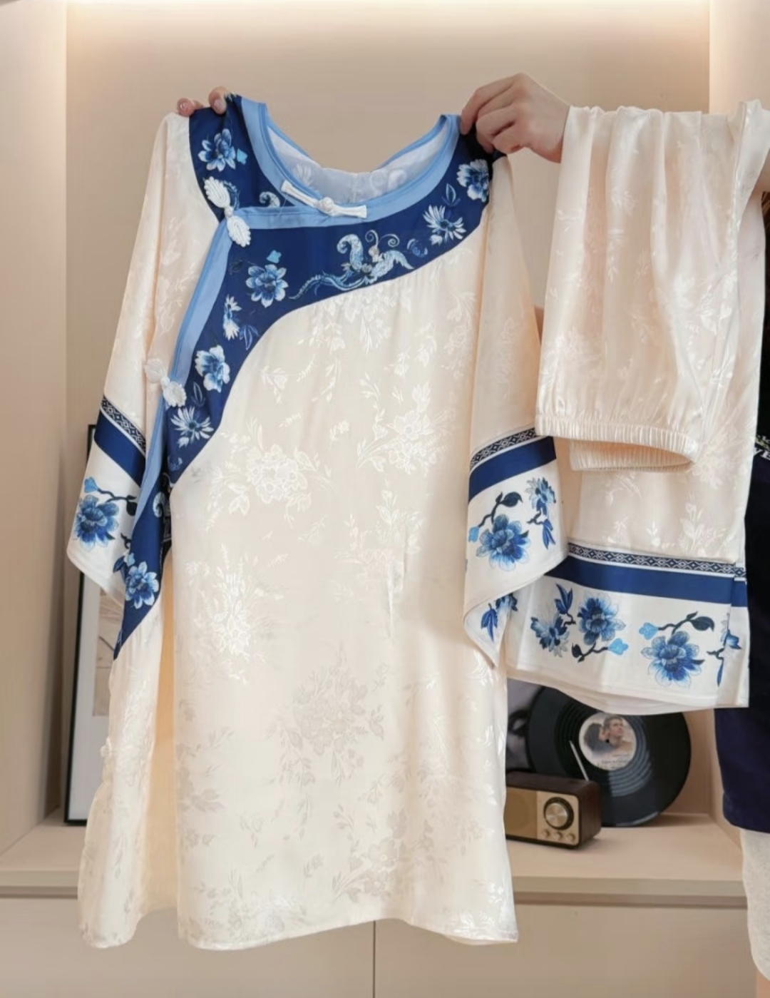 双子-【中式现现】-2025夏季国风女复古套装宽松复工印花睡衣家居服