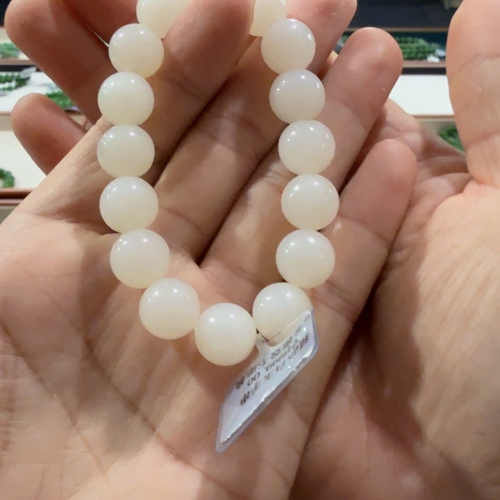 手串未镶嵌和田玉白玉手串