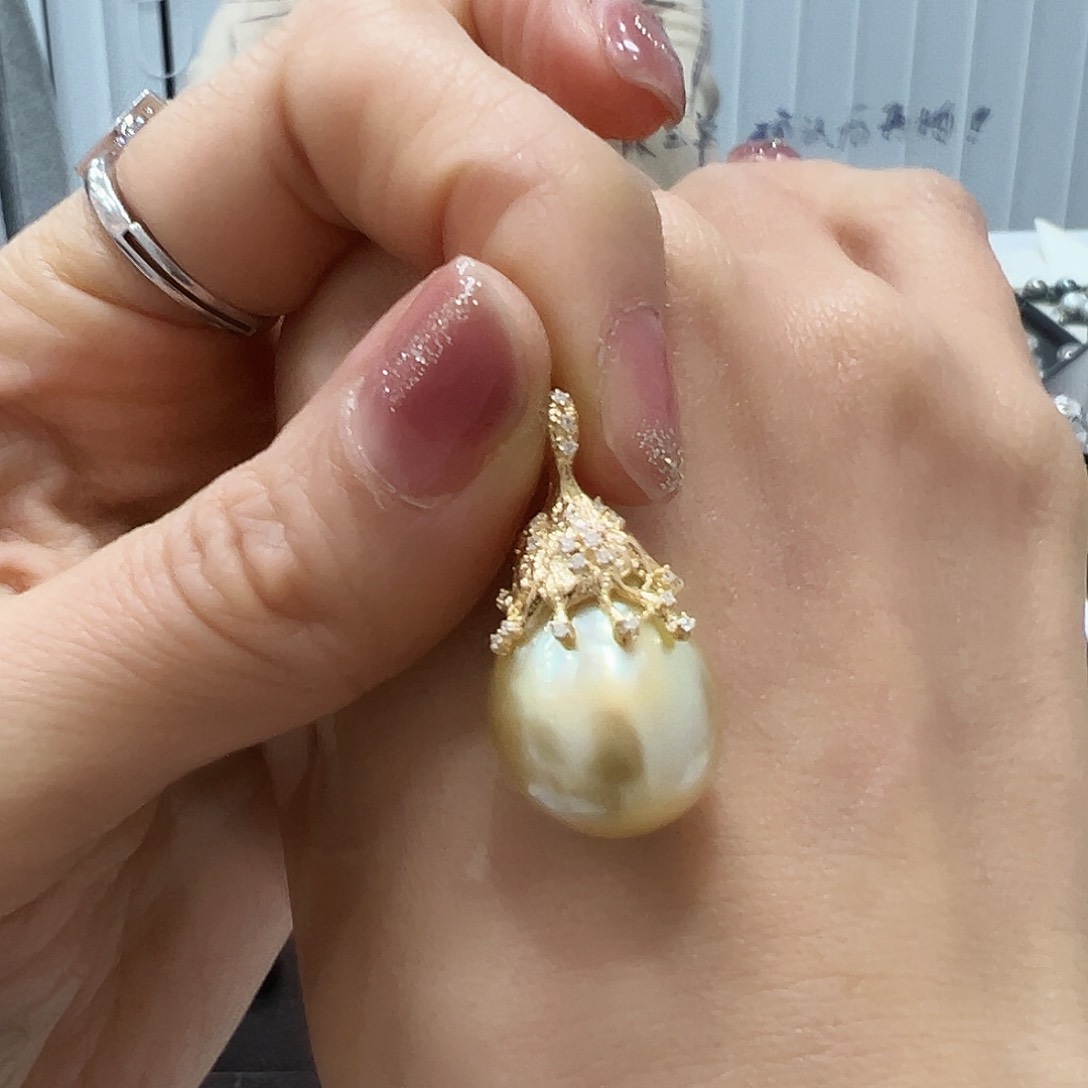 海水珍珠颈饰银S925镶嵌