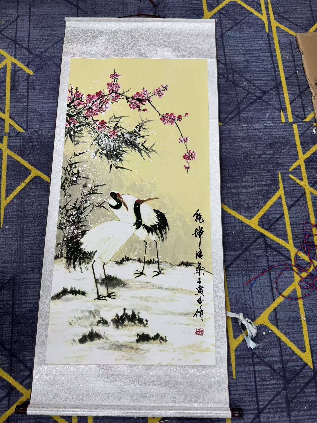 【精品复仿】《乾坤清气》竖幅艺术微喷复刻装裱玄关装饰画