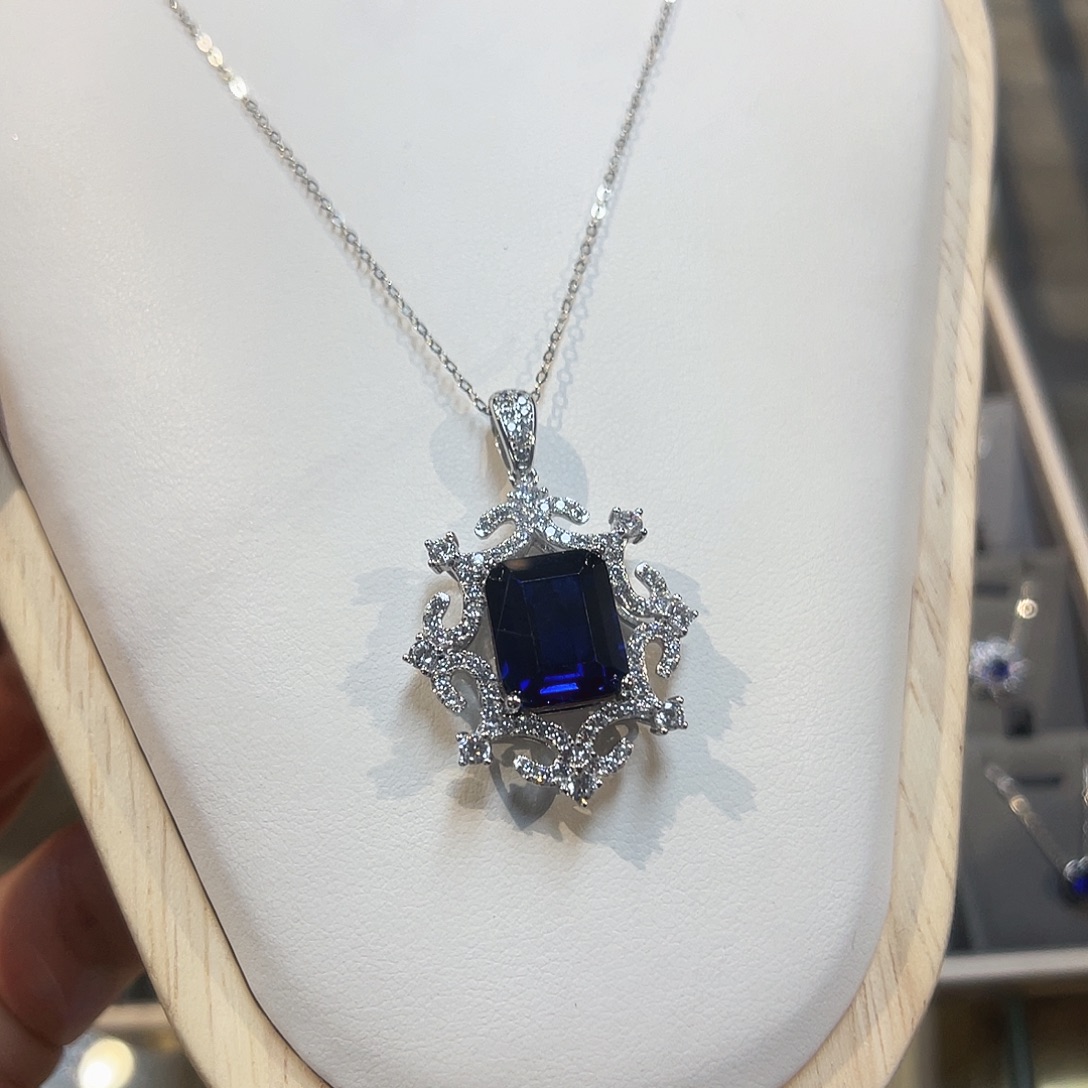 925银培育宝石实心s925银镶嵌