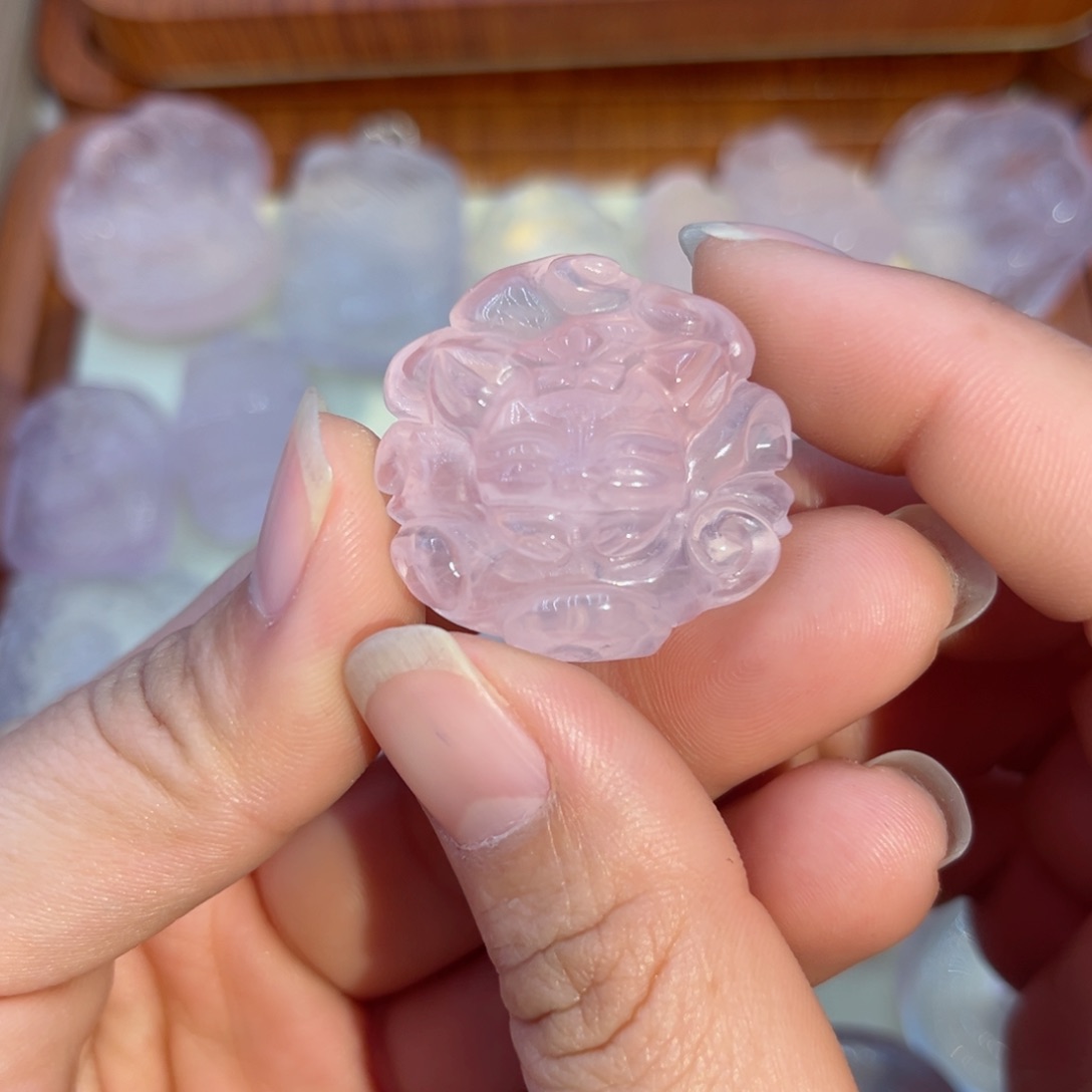 水晶颈饰未镶嵌秋*姐粉水簪花九尾30