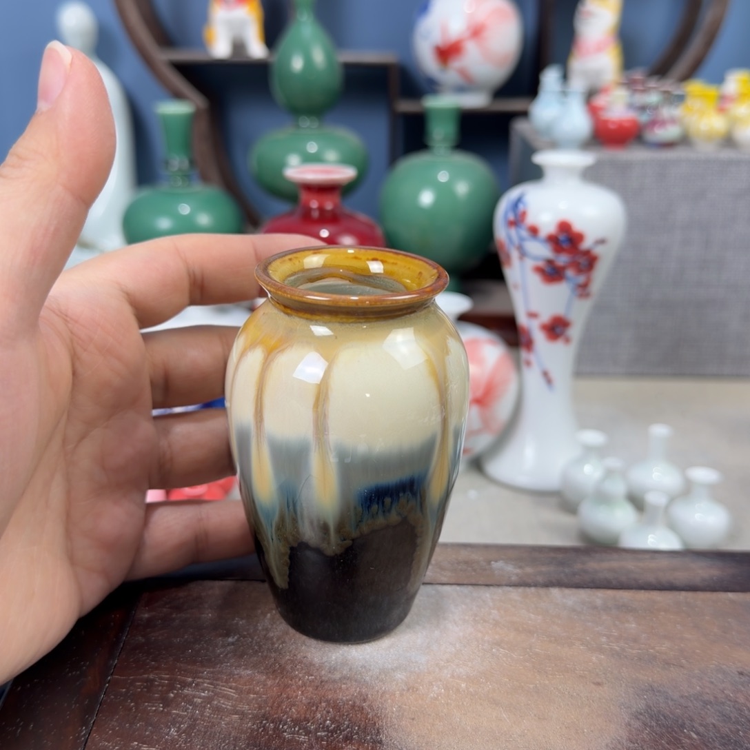 陶瓷手工小花器摆件