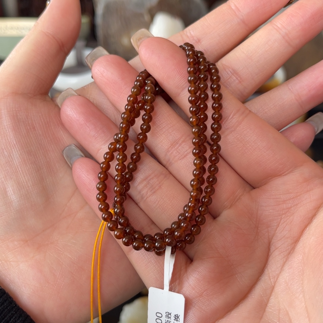 和田玉（糖玉）未镶嵌手串金山全糖4mm小米珠
