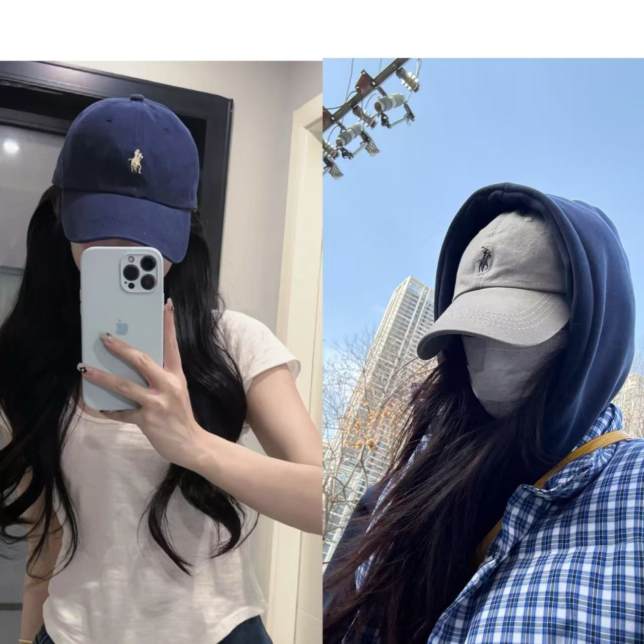 徐秋阳  灰色小马棒球帽  百搭时尚休闲设计棒球帽