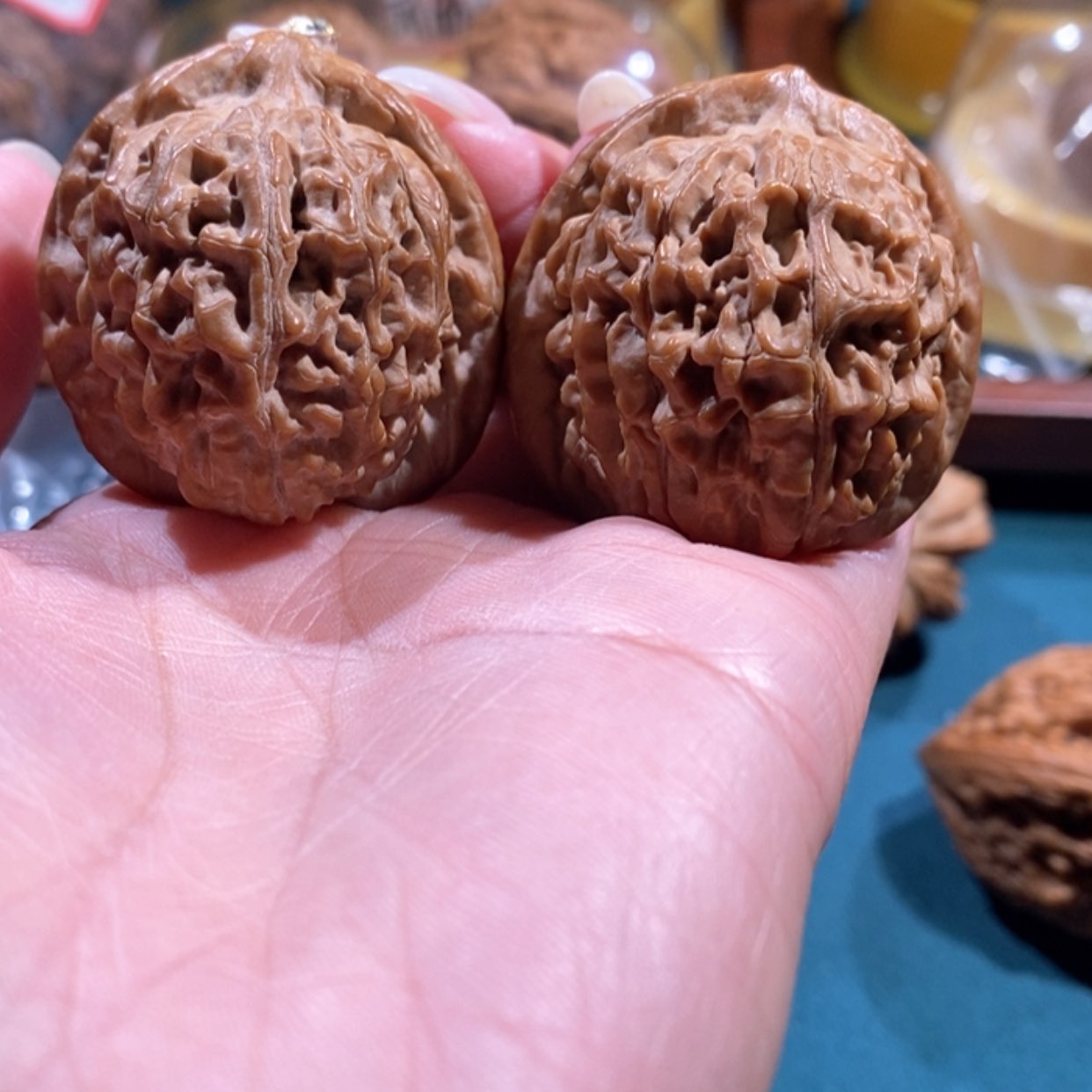 【闪购商品】文玩核桃吊坠卡*莲花