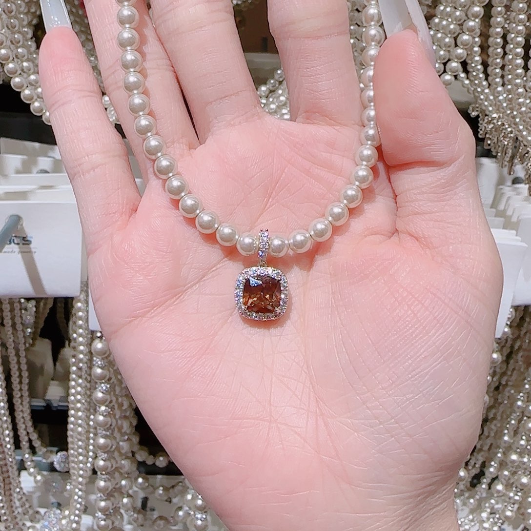 锆石铜合金925银项链