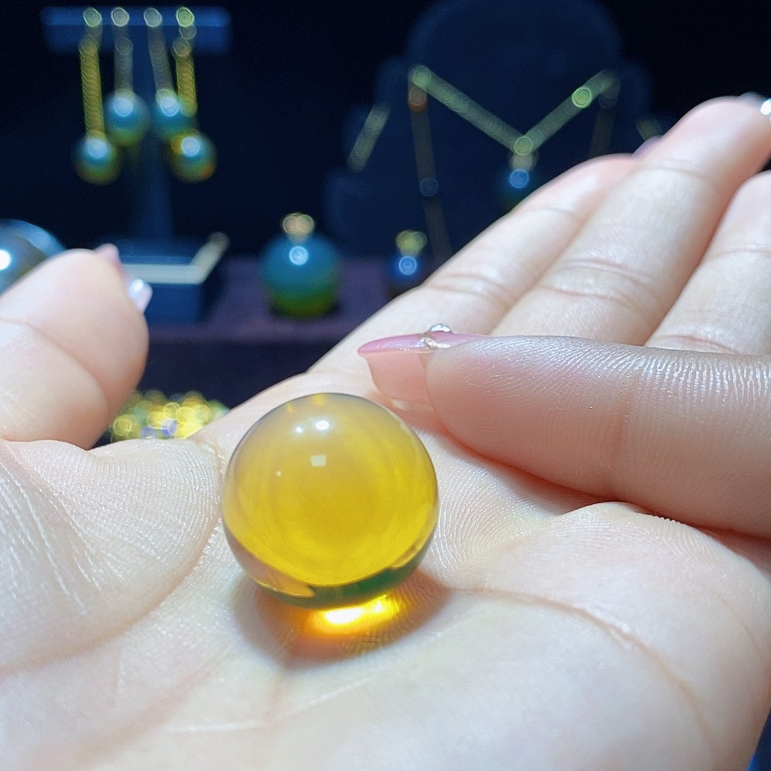 蓝珀颈饰未镶嵌夏*尺寸18打孔1.2