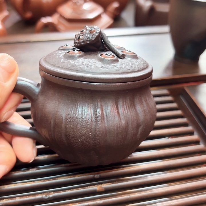 紫砂茶壶莲子办公杯
